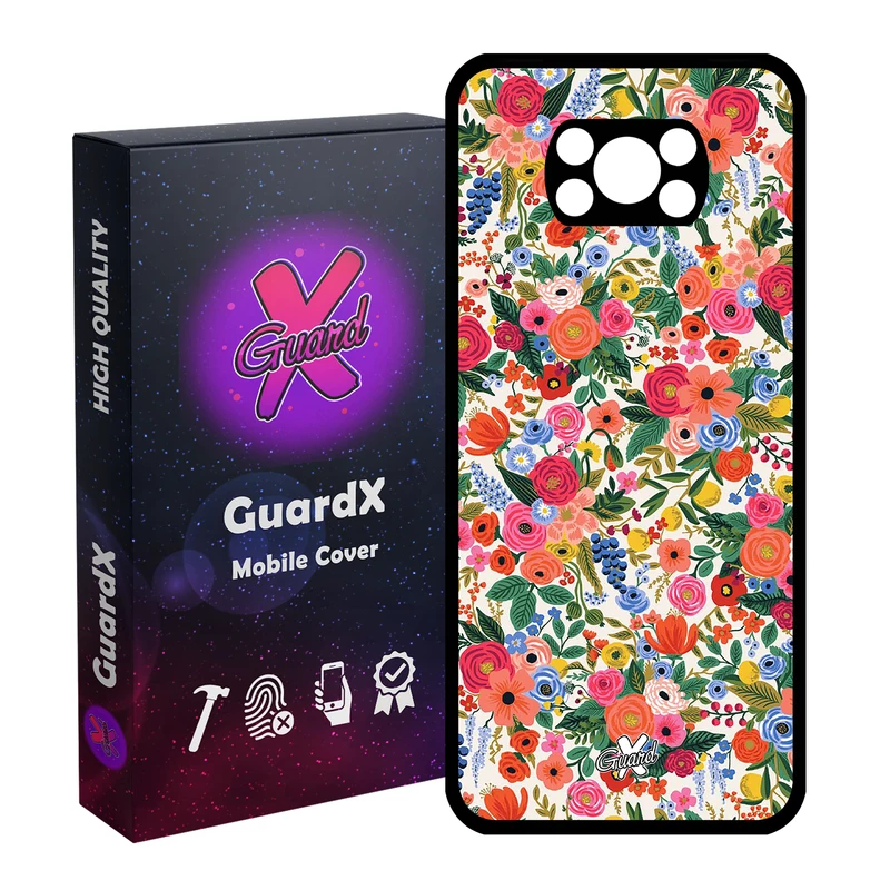کاور گارد ایکس طرح گل مدل Glass10247 مناسب برای گوشی موبایل شیائومی Poco X3 Pro