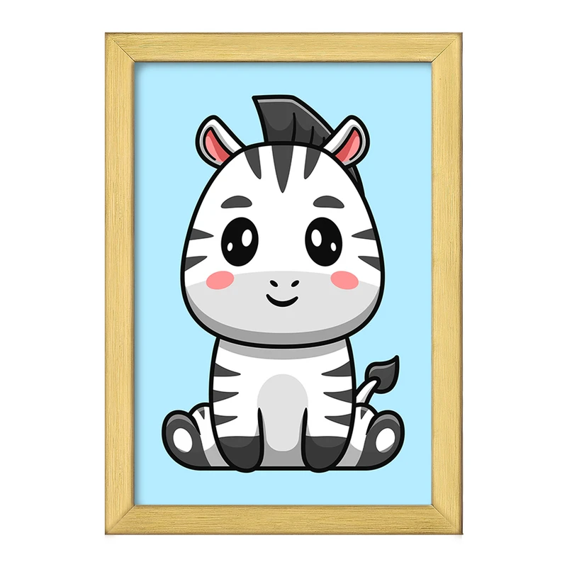 تابلو خندالو طرح حیوانات بامزه گورخر کد 29647