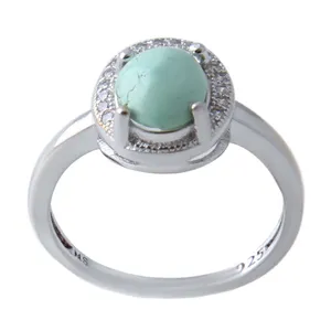 انگشتر نقره زنانه مدل سنگ فیروزه نیشابور اصل کد AWR_796