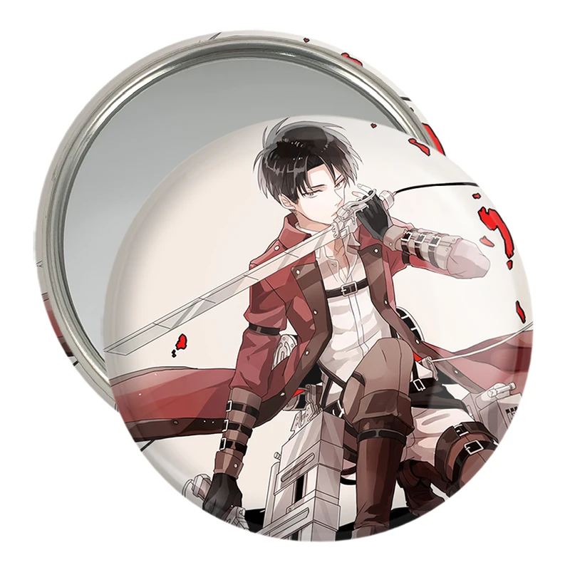 آینه جیبی خندالو مدل لیوای انیمه اتک آن تایتان Attack on Titan کد 18541
