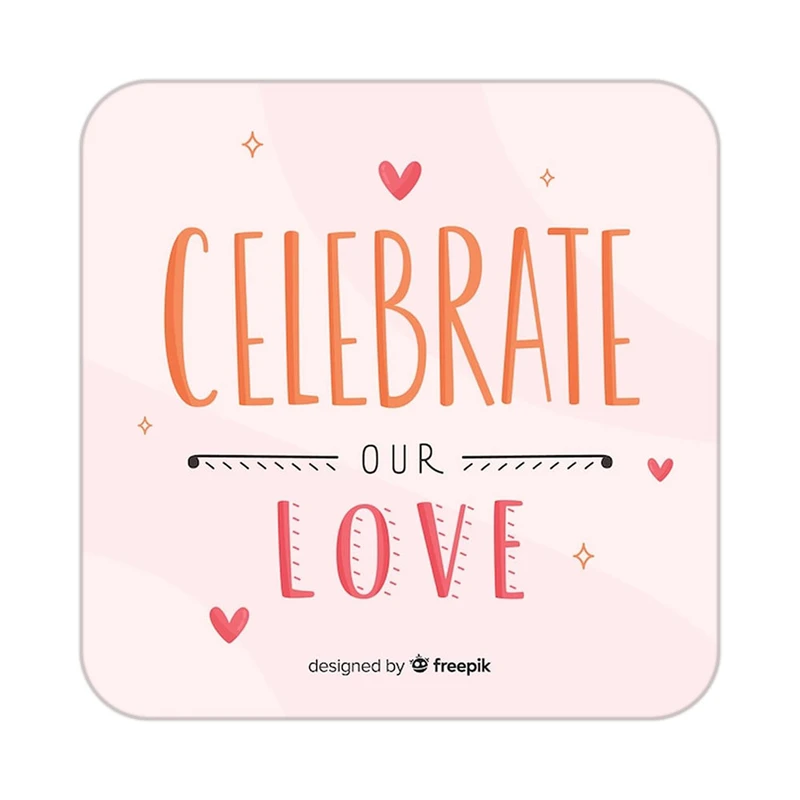 زیر لیوانی کاکتی طرح عاشقانه مدل mp41097