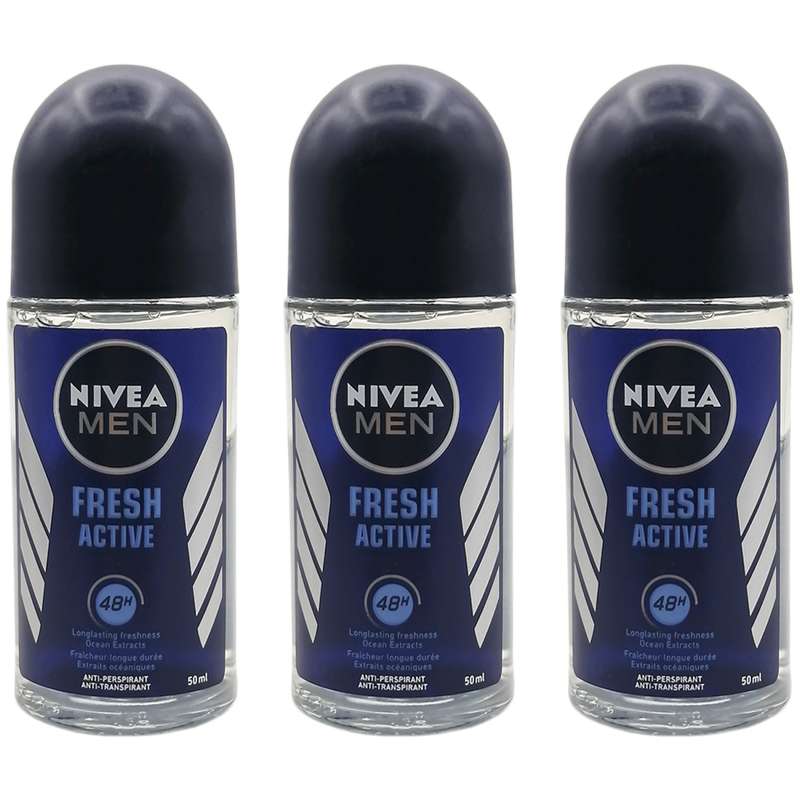 رول ضد تعریق مردانه نیوآ مدل Fresh Active حجم 50 میلی لیتر مجموعه 3 عددی