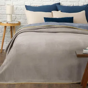 پتوی انگلیش هوم مدل Softy Mavi-Gri سایز 220x200 سانتی متر