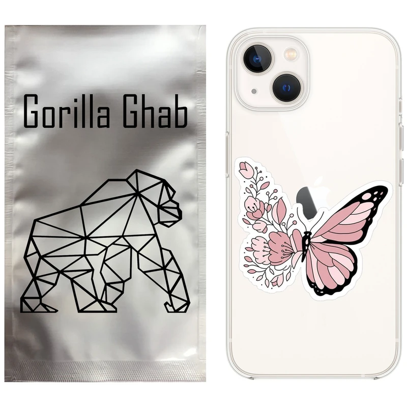 کاور گوریلا قاب مدل CLG کد 98 طرح پروانه مناسب برای گوشی موبایل اپل iPhone 13 mini