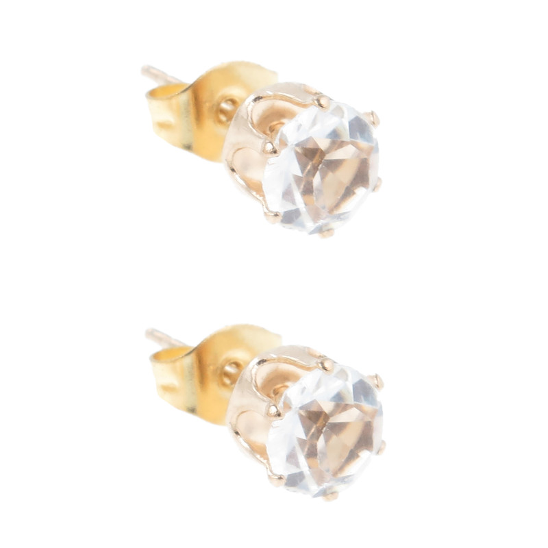 گوشواره زنانه مدل تک نگین مجلسی کد 48445