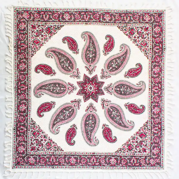 رومیزی قلمکار مدل QLOSO2 طرح پته لپی