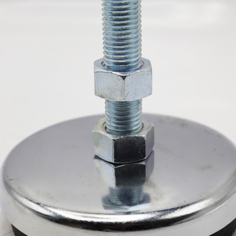 پایه ضربه گیر مدل کف لاستیکی کد YP-NIKEL CHROME-134MM/16MM