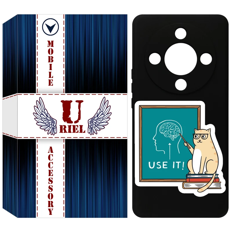 کاور یوریل مدل KSH کد 95 طرح گربه عاقل مناسب برای گوشی موبایل آنر X9b / X50 / Magic6 Lite / Magic 6 Lite