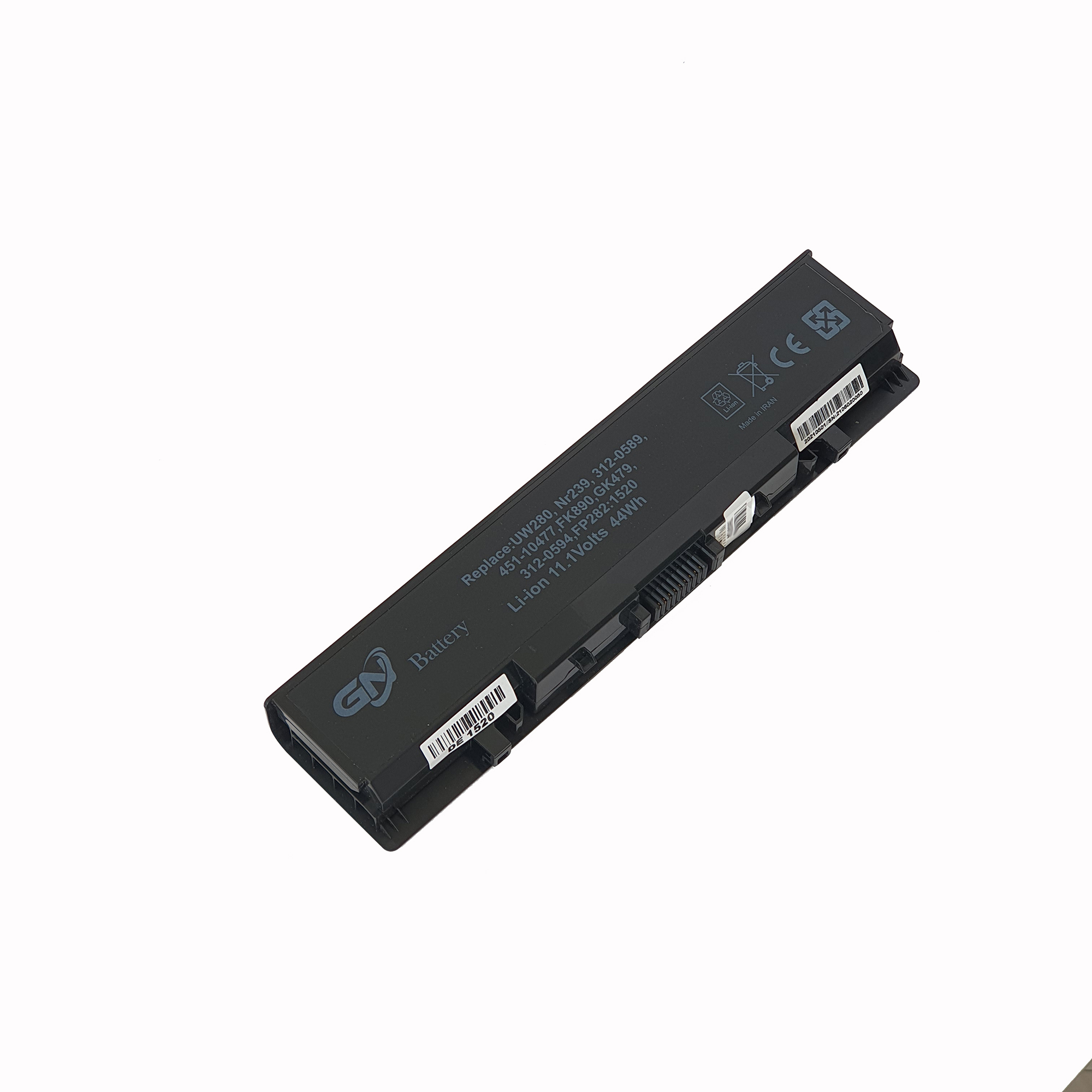 باتری لپ تاپ 6 سلولی گلدن نوت بوک جی ان مدل INS 1520 مناسب برای لپ تاپ دل INSPIRON 1520/1521/1721/ Vostro 1500/1700