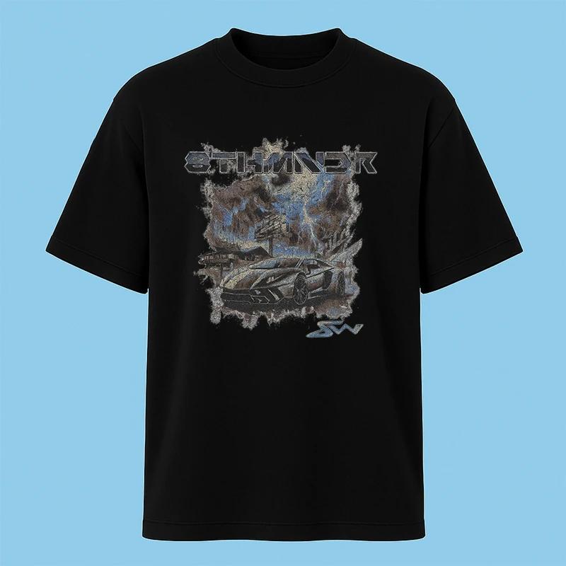 تی‌شرت آستین کوتاه مردانه مدل وینتیج ماشین باز کد c67