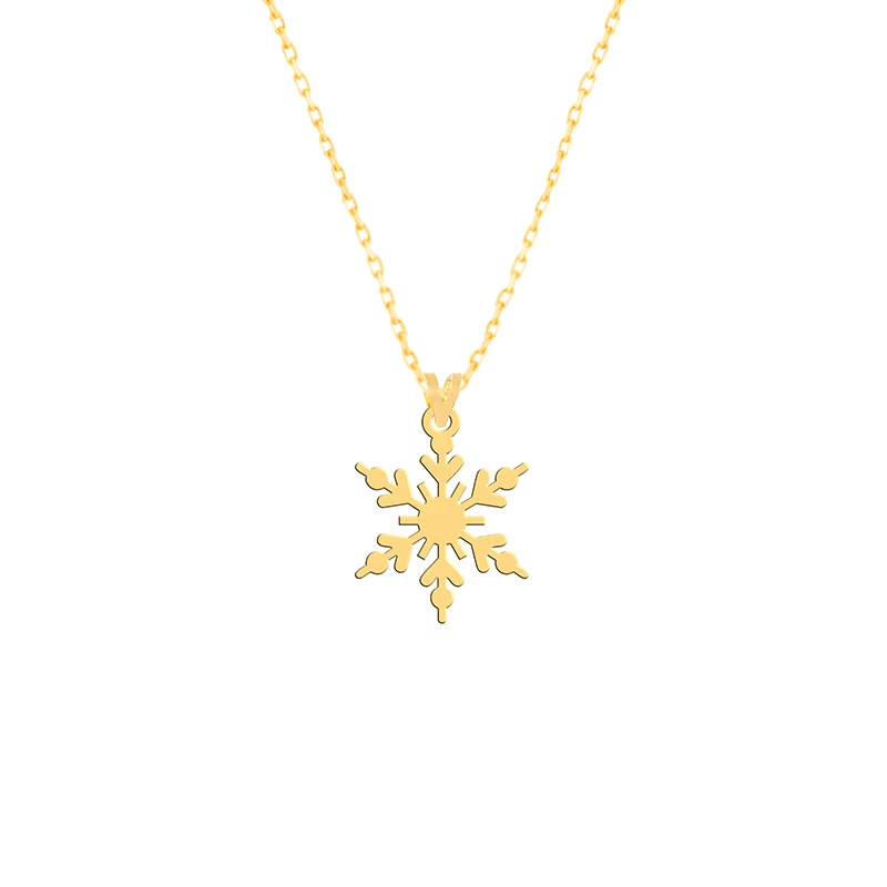 گردنبند طلا 18 عیار زنانه فرشته مدل برف WNLZ-000551