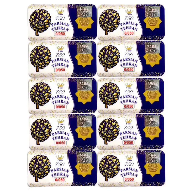 سکه گرمی طلا 18 عیار پارسیان تهران مدل الن نار ELN414 مجموعه 10 عددی