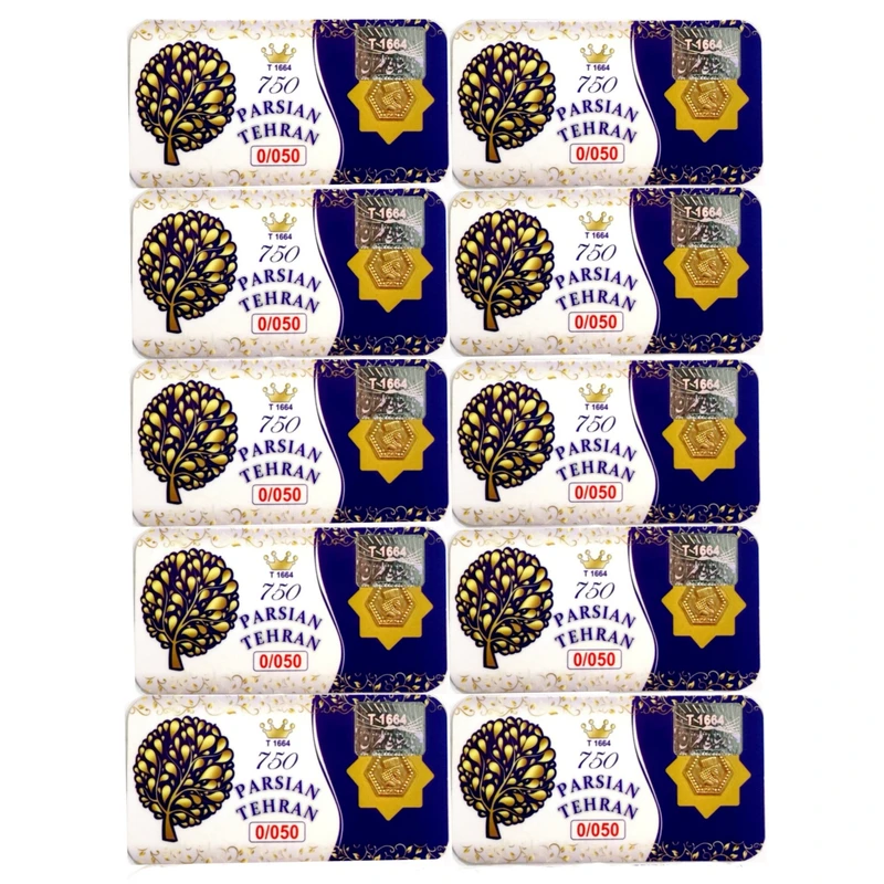 سکه گرمی طلا 18 عیار پارسیان تهران مدل الن نار ELN414 مجموعه 10 عددی