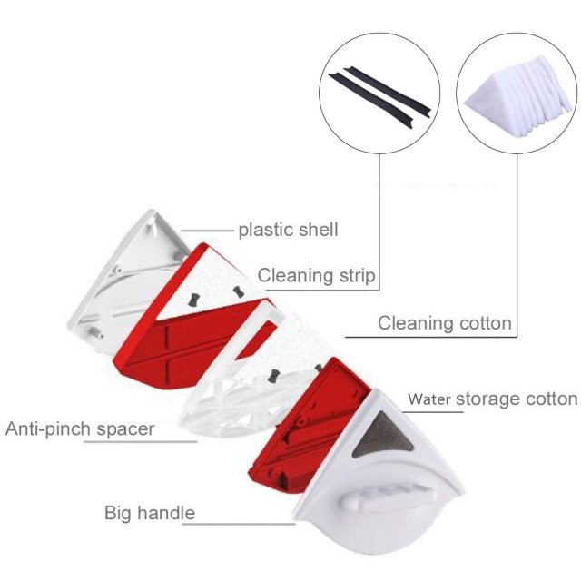 شیشه پاک کن مغناطیسی مدل شیشه شوی دو جداره و تک جداره