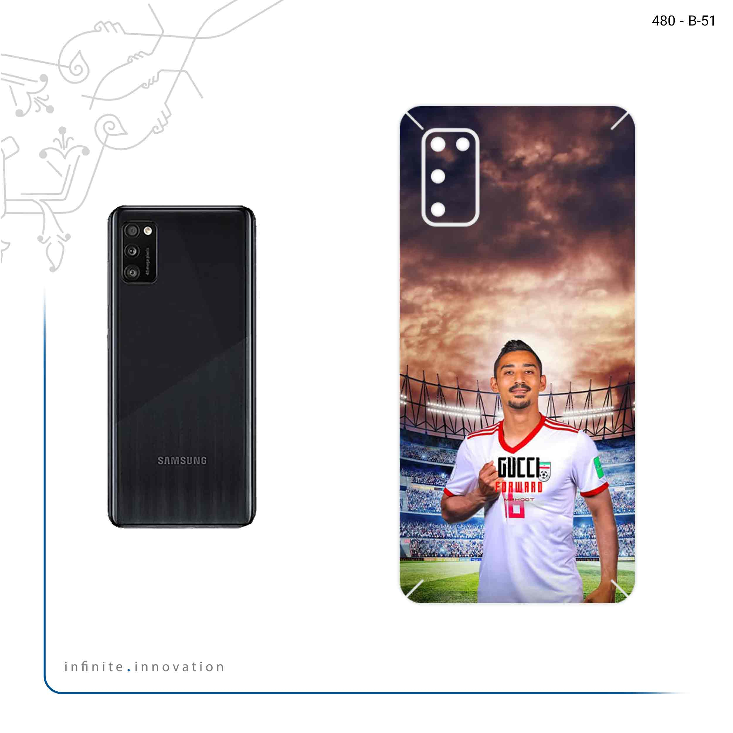 برچسب پوششی ماهوت مدل Reza Ghoochannejhad مناسب برای گوشی موبایل سامسونگ Galaxy A41