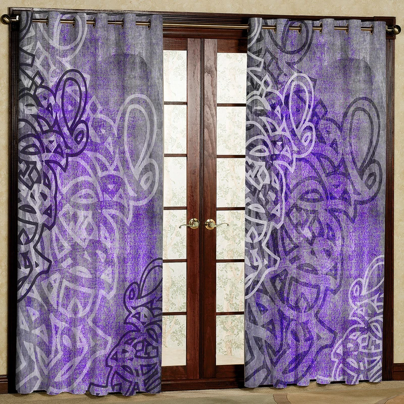 پرده مدل مخمل پانچی کد 1080L سایز 140x280 سانتی متر