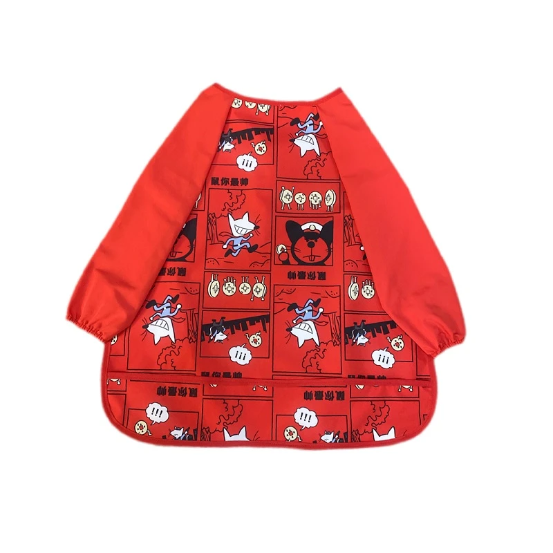 پیش بند نوزادی مدل آستین دار کاسه دار کد موش و گربه