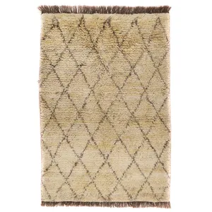 گلیم گبه دستبافت دو ونیم متری مدل شگی طرح مراکشی کد 140754