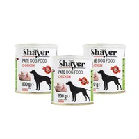  کنسرو غذای سگ شایر مدل پته مرغ وزن 800 گرم بسته 3 عددی