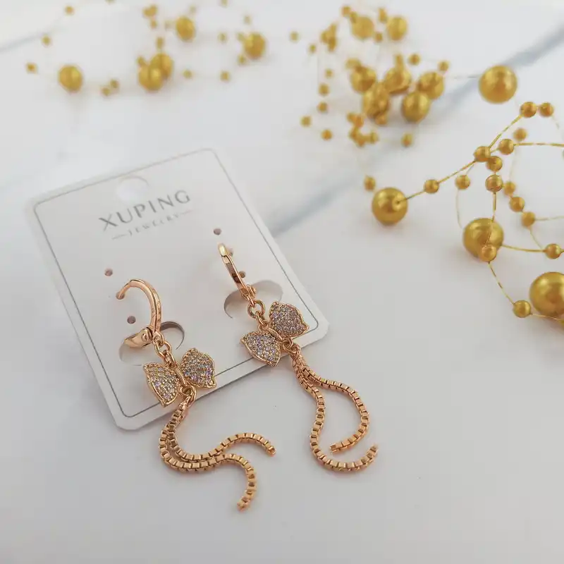 گوشواره زنانه ژوپینگ مدل پاپیون کد CC326