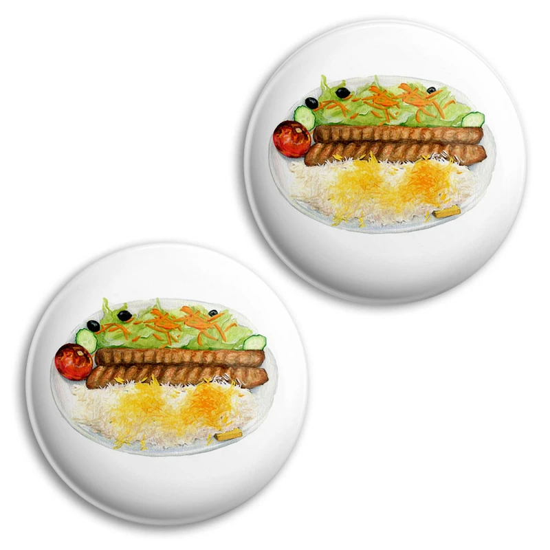 مگنت پرمانه طرح کباب کد pmag2.35334 مجموعه 2 عددی