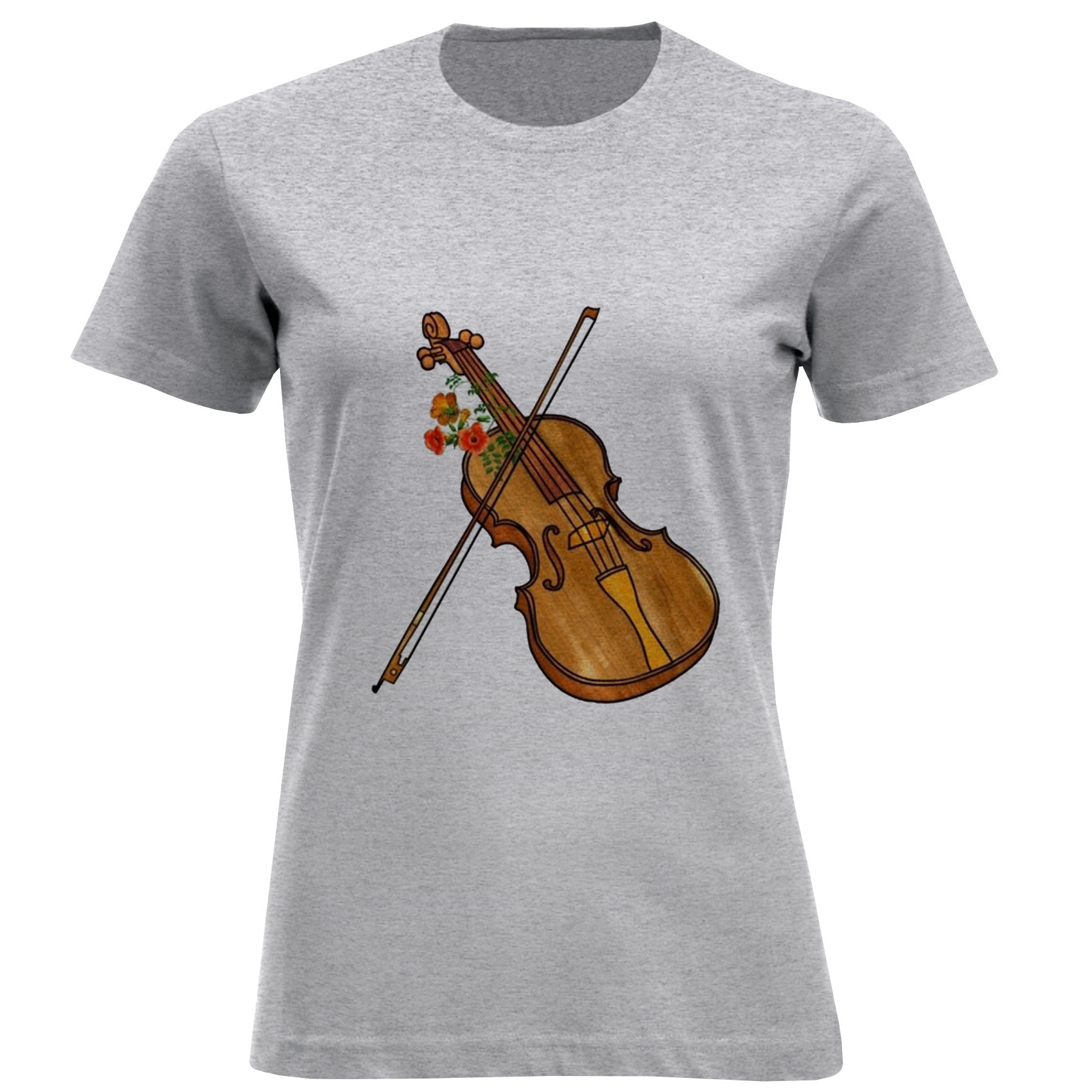 تی شرت آستین کوتاه زنانه مدل گیتار D883