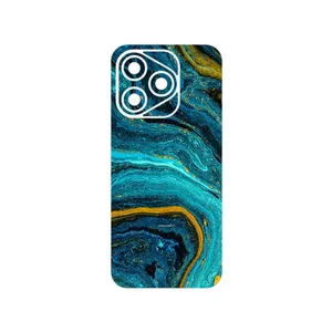 MAHOOT Turquoise marblewith golden streaks Cover Sticker for Honor 400 Lite