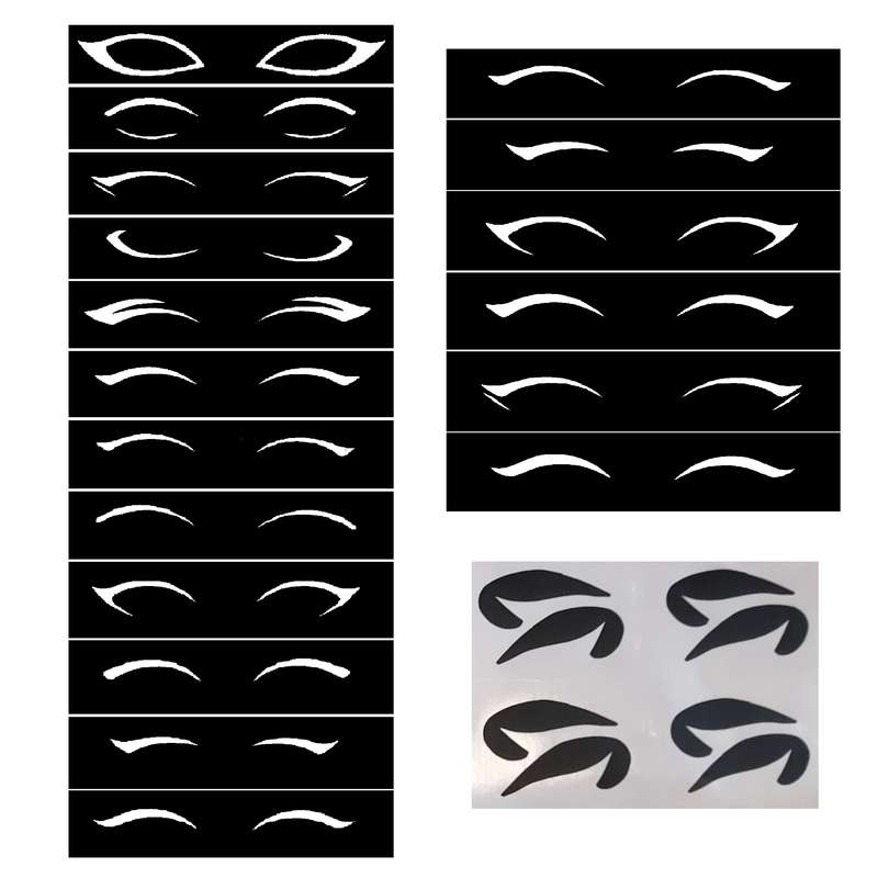 شابلون خط چشم مدل AGA مجموعه 22 عددی