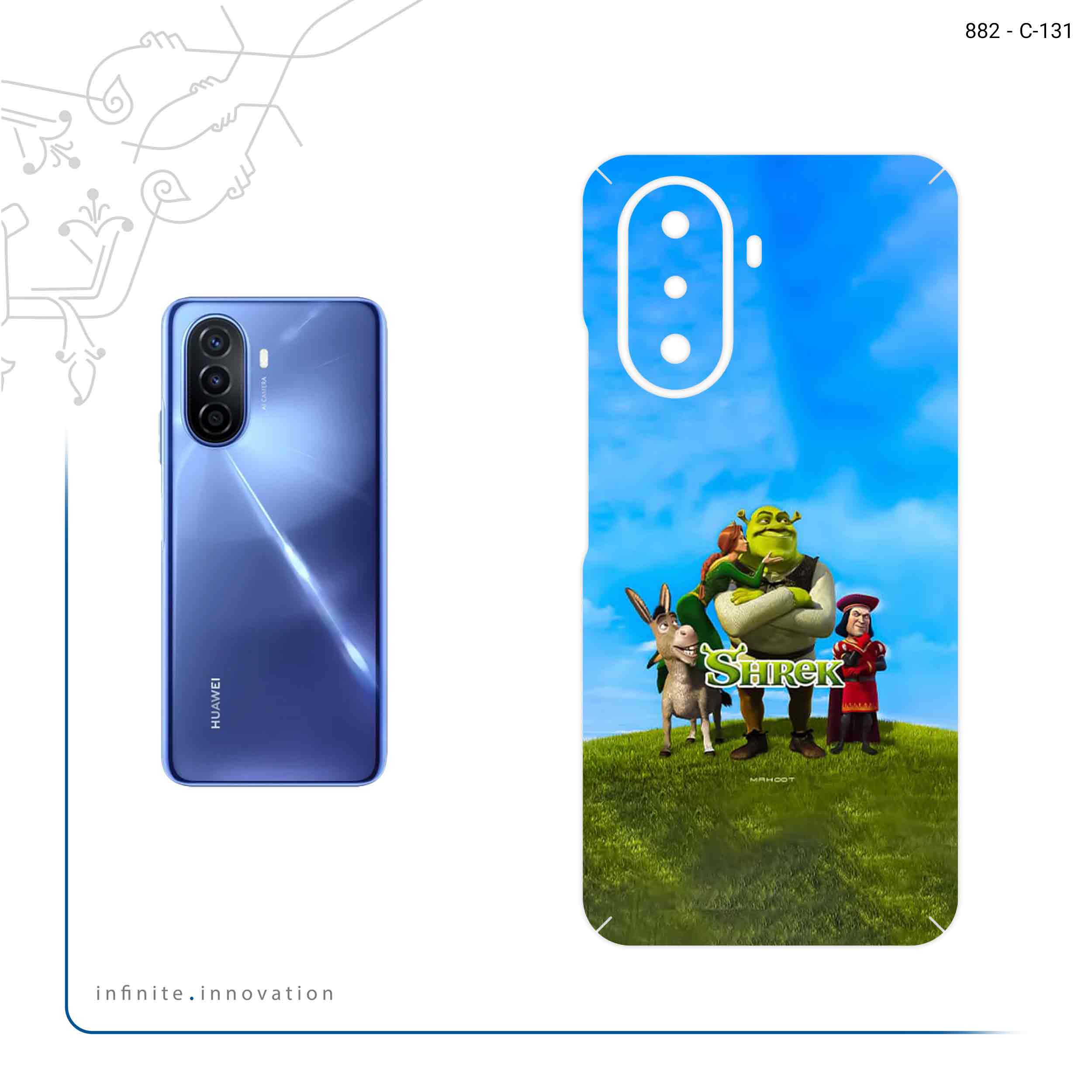برچسب پوششی ماهوت مدل Shrek مناسب برای گوشی موبایل هوآوی Nova Y70