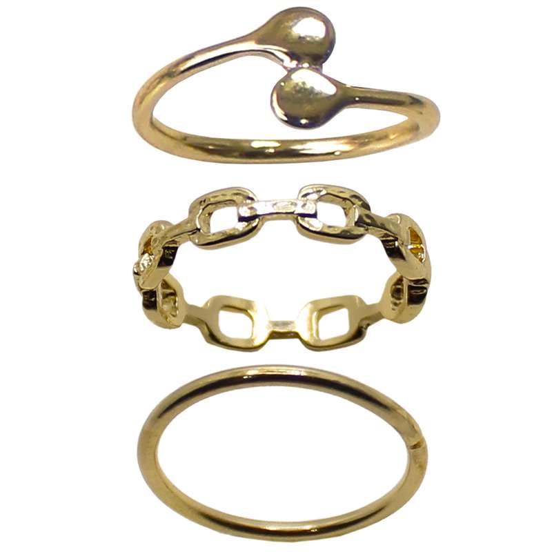 بند انگشتی زنانه کد RKH_1337 مجموعه 3 عددی