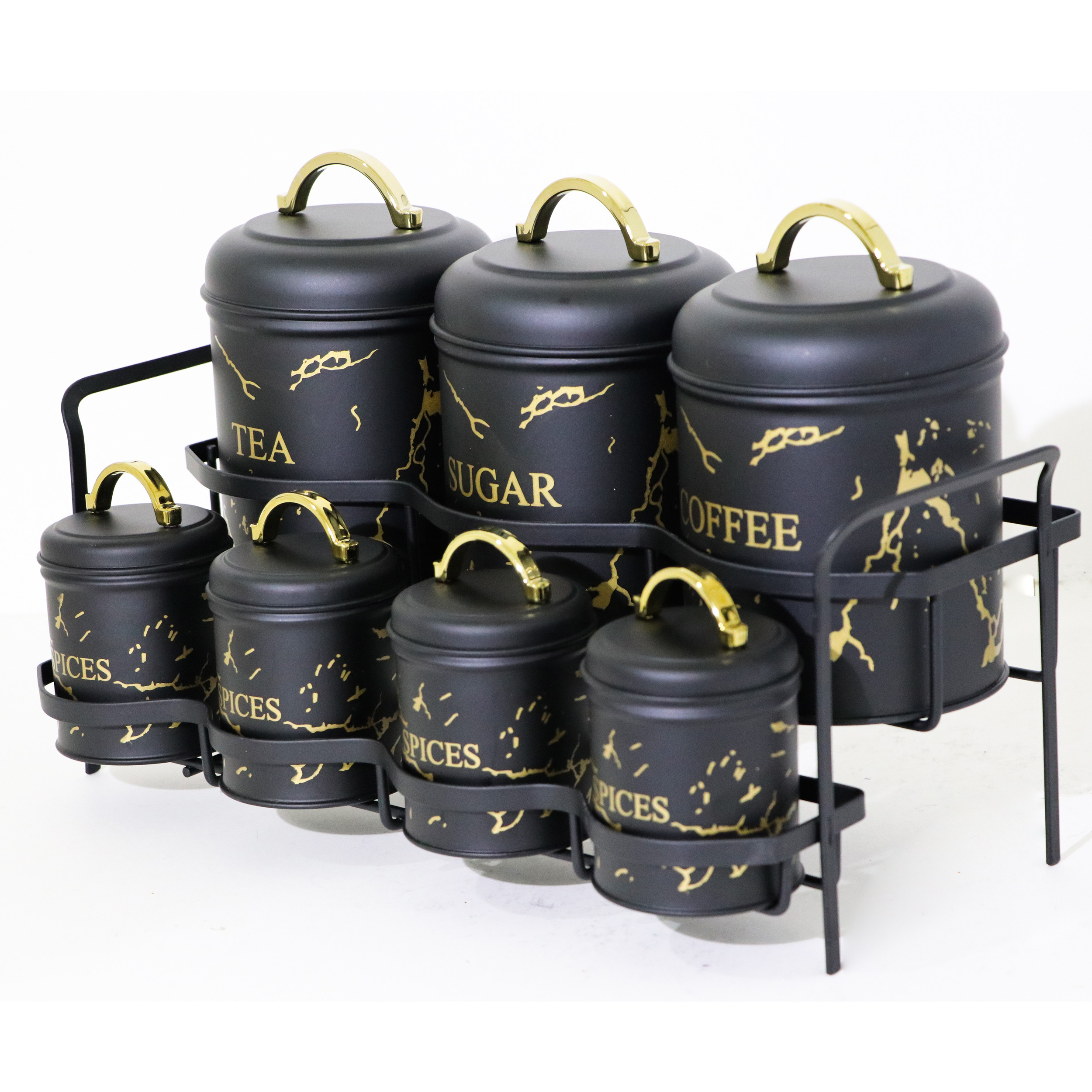 ست جا ادویه 8 پارچه بی.وی.کی مدل Marble کد 815591