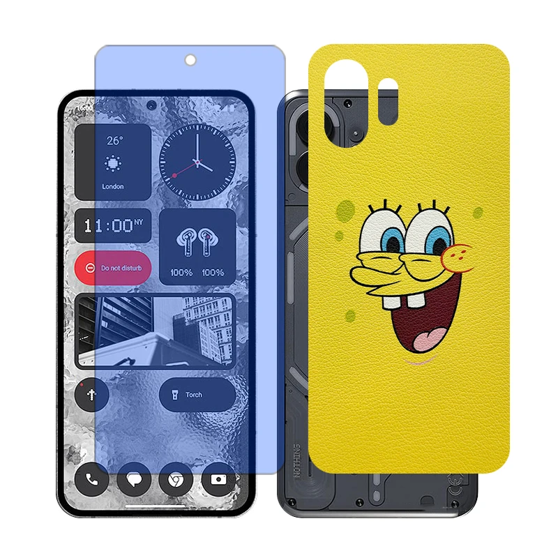 محافظ صفحه نمایش بلو کات گلس مدل Together مناسب برای گوشی موبایل ناتینگ 2 Phone به همراه برچسب پوششی پشت گوشی