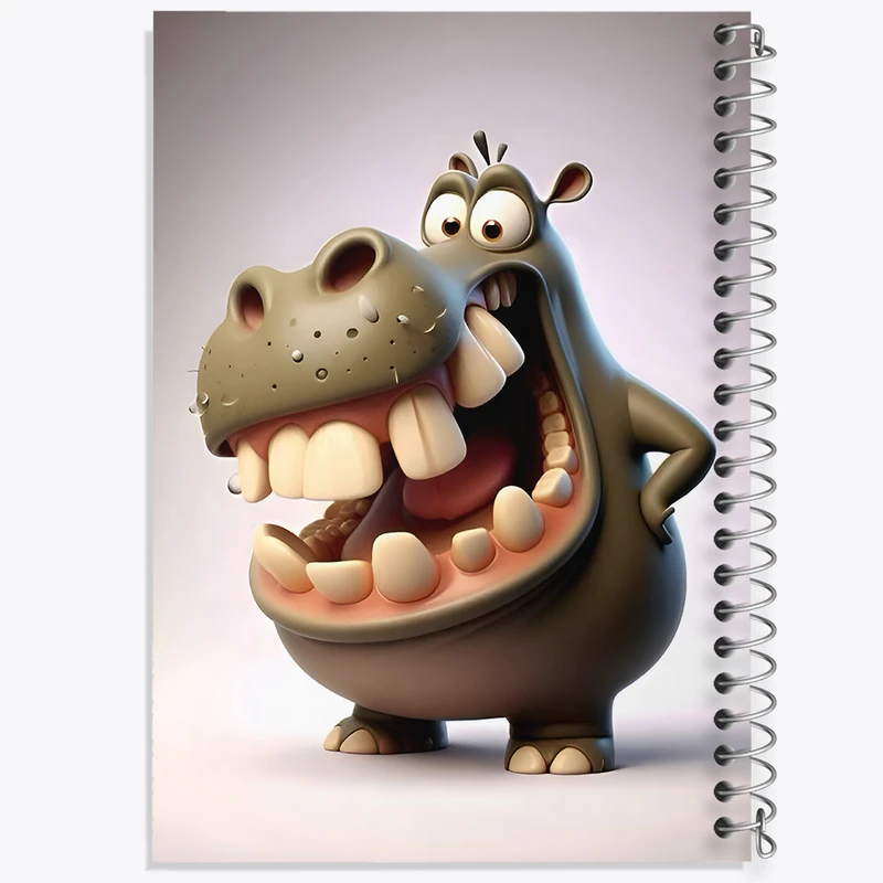 دفتر شطرنجی 50 برگ خندالو طرح اسب آبی بامزه کد F7907