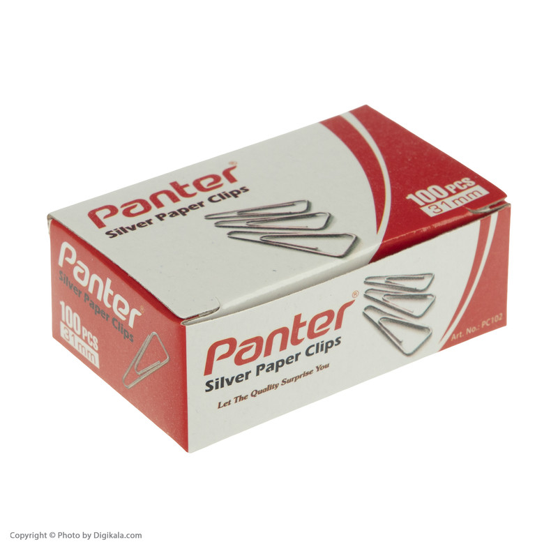 گیره کاغذ پنتر مدل ساده سایز 31 میلی متر - بسته 100 عددی