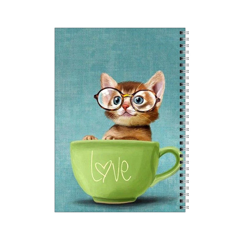 دفتر مشق 80 برگ بامبیلیپ طرح گربه عینکی در فنجان کد 9303865