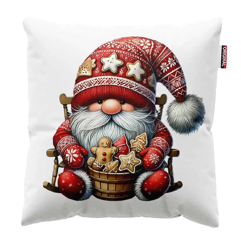 کوسن پاد آفرین مدل کریسمس بابانوئل گوزن آدم برفی کد PK302351 سایز 30*30 سانتی متر