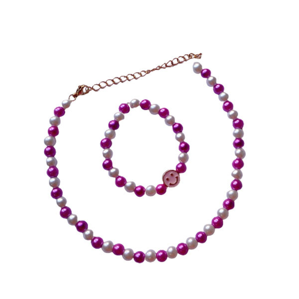 نیم ست دخترانه مدل استیکر لبخند کد HCK082