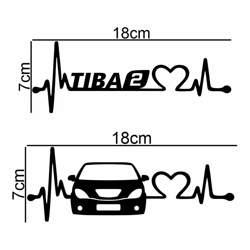 برچسب بدنه خودرو ماتریسیو طرح ضربان قلب تیبا 2 کد M228 مجموعه 2 عددی