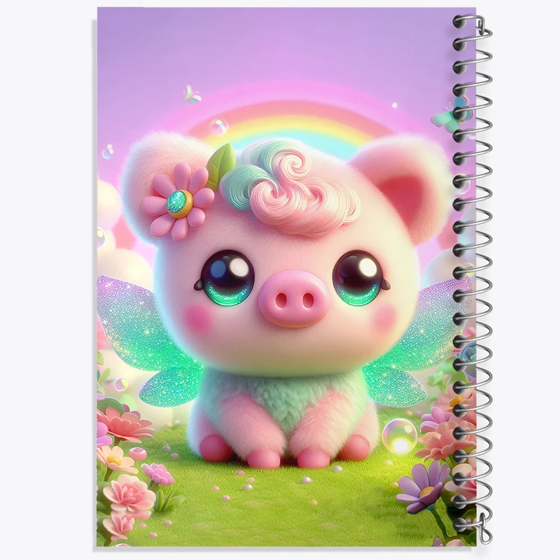 دفتر مشق 100 برگ خندالو طرح خوک کیوت کد F5497