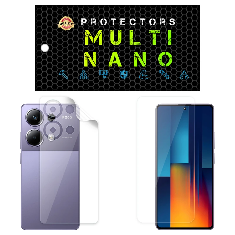 محافظ صفحه نمایش مولتی نانو مدل X-SFT مناسب برای گوشی موبایل شیائومی Redmi Note 13 Pro 4G به همراه محافظ پشت