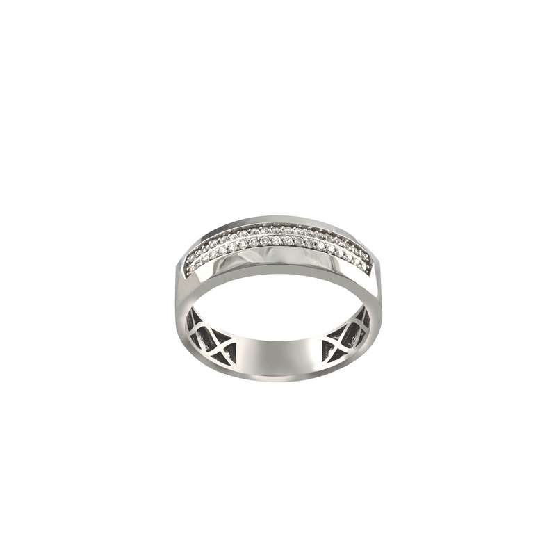 انگشتر طلا 18 عیار زنانه جواهری سروری مدل 14076