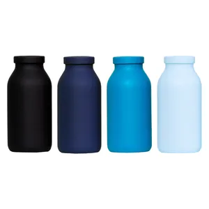 گلدان دکوری مدل شیشه‌ای رنگی فانتزی طرح زمستان کد 4P200 مجموعه 4 عددی