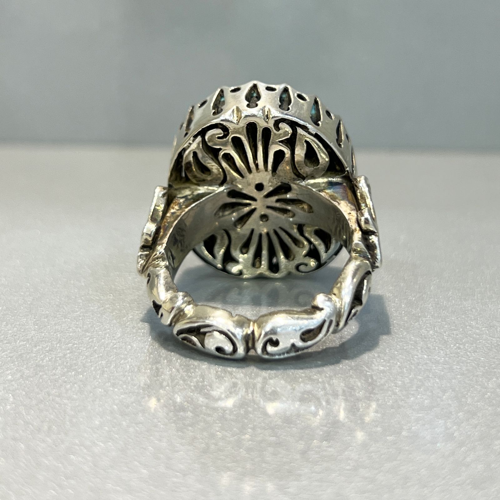 انگشتر نقره مردانه مدل اسپرت با نگین فیروزه نیشابوری 142 - - 5