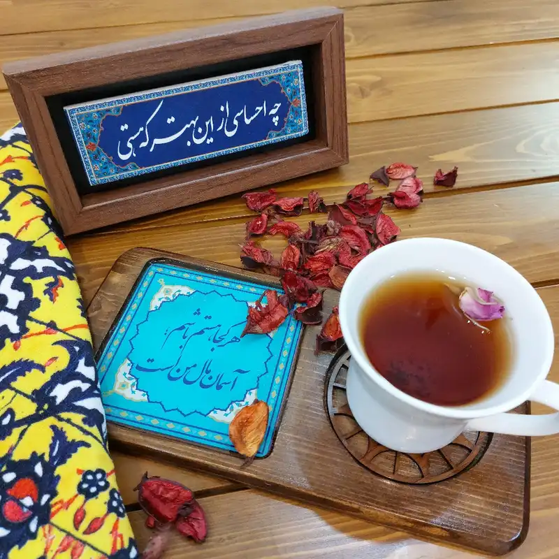 زیر لیوانی چوبی مدل 104