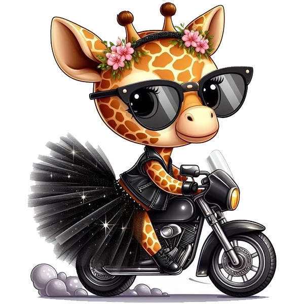 استیکر پارچه و لباس پاد آفرین طرح زرافه بامزه کد 2230