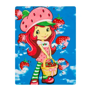 ملحفه میکروفایبر پنبه آدنو مدل توت فرنگی کد MC08 یک نفره سایز 240x140 سانتی‌متر