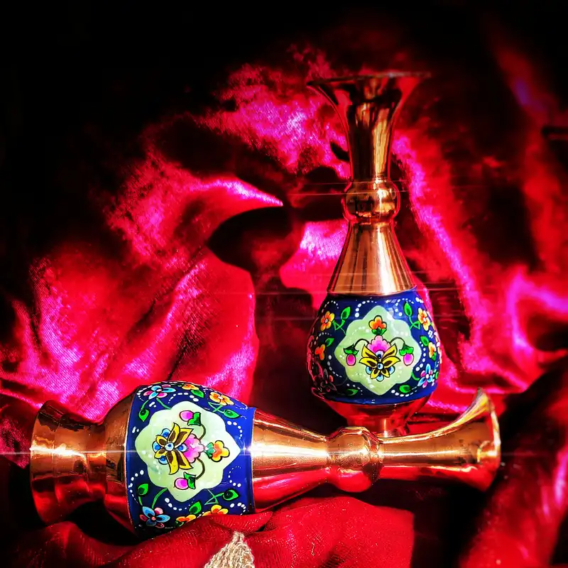 گلدان مسی مدل پرداز کد trj16 بسته دو عددی