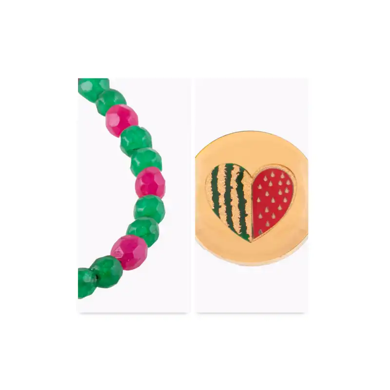 دستبند زنانه زرسام مدل هندوانه