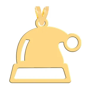 آویز گردنبند طلا 18 عیار زنانه فرشته مدل کلاه کریسمس WNL-000527