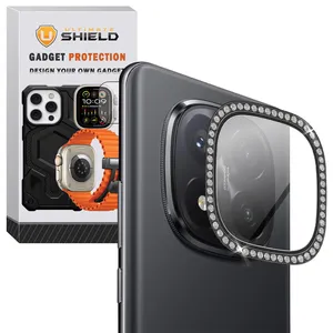 Ultimate Shield Plate Ring Diamond Camera Lens Protector For Xioami Redmi Note 14 Pro Plus